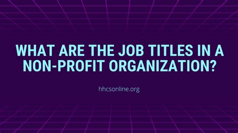 Non Profit Titles: Everything You Need to Know .